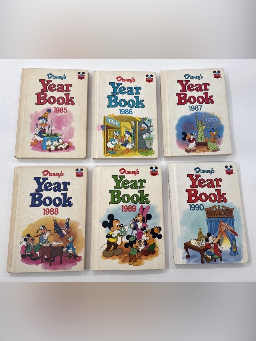 Vintage Disney’s Year Book Lot of 6 Set 1985 1986 1987 1988 1989 1990 Hardcover